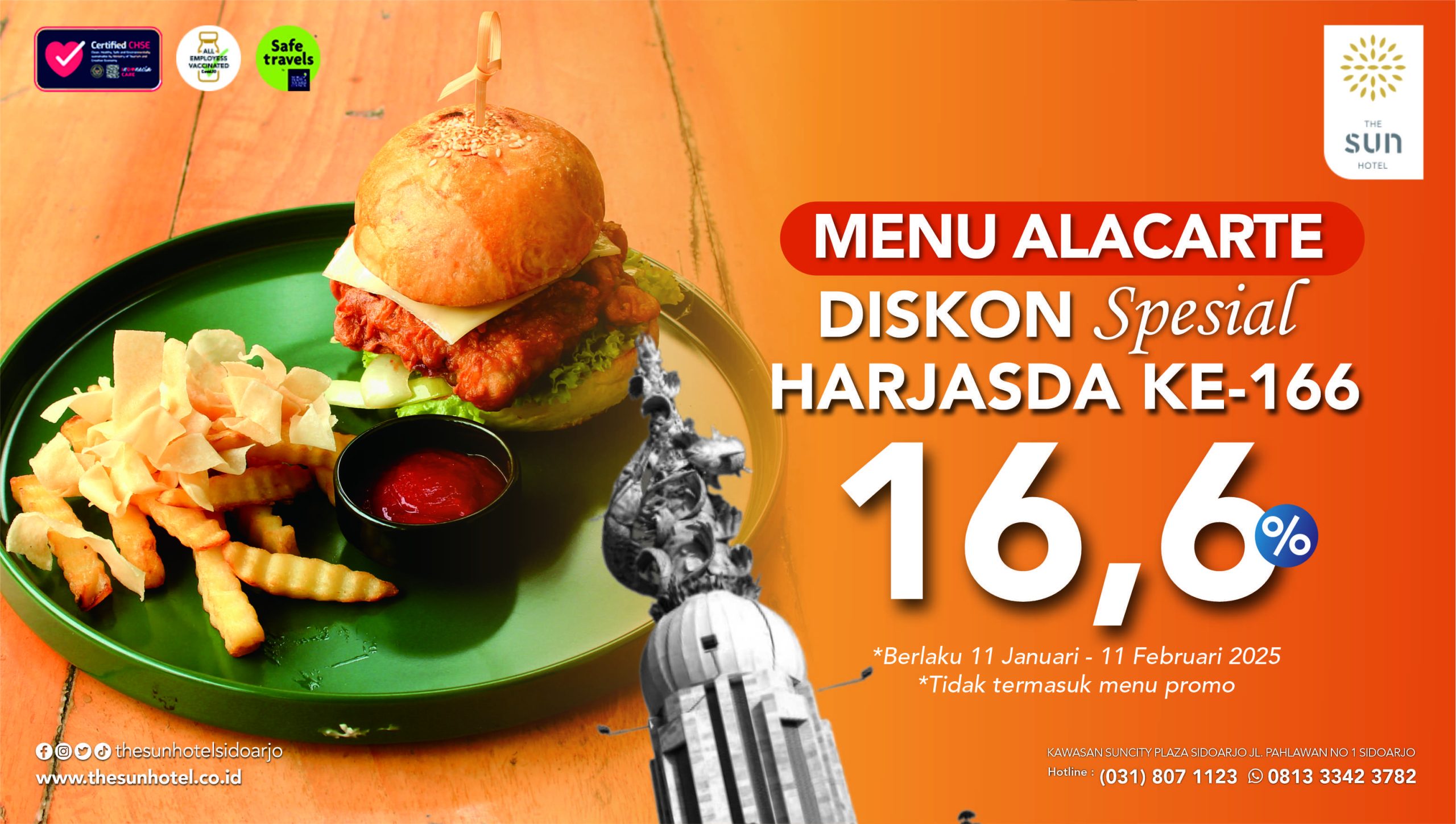 Read more about the article DISCOUNT 16,6% MENU ALACARTE HARJASDA KE-166