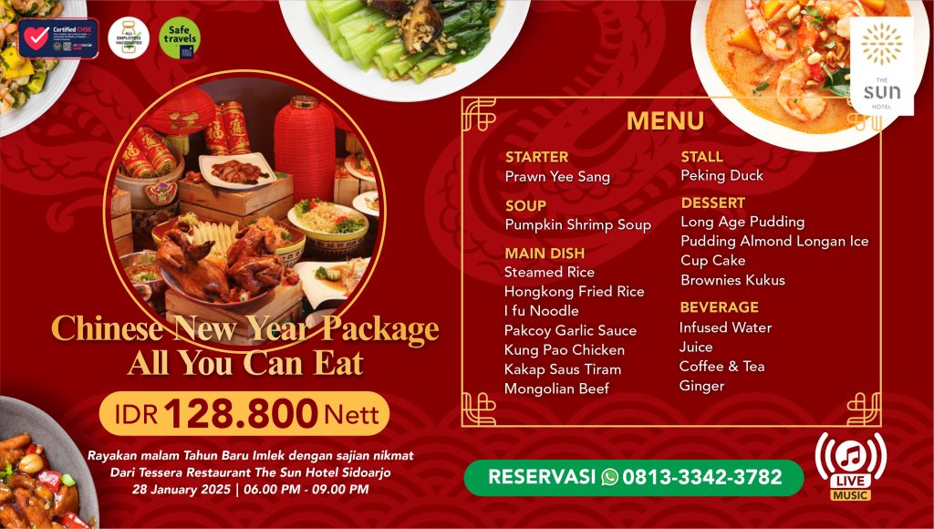 Chinese New Year Package All You Can Eat the sun hotel sidoarjo Promo Tahun Baru Imlek Hotel Sidoarjo