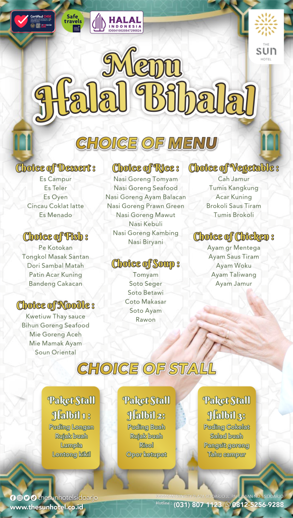 Menu Halal Bihalal The Sun Hotel Sidoarjo 2025